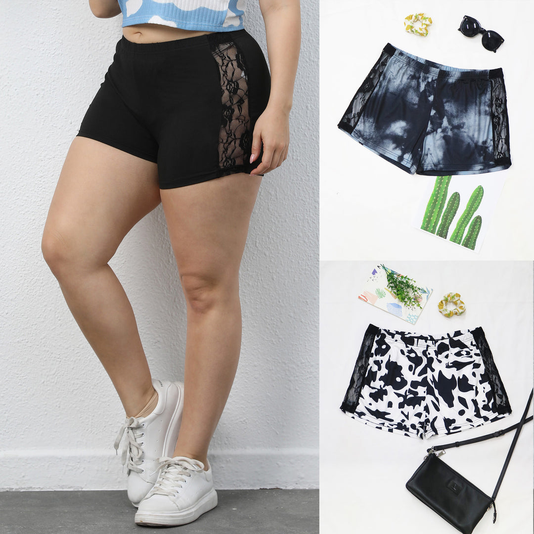 Dame afslappet cropped T-shirt med sky mønster Skovae