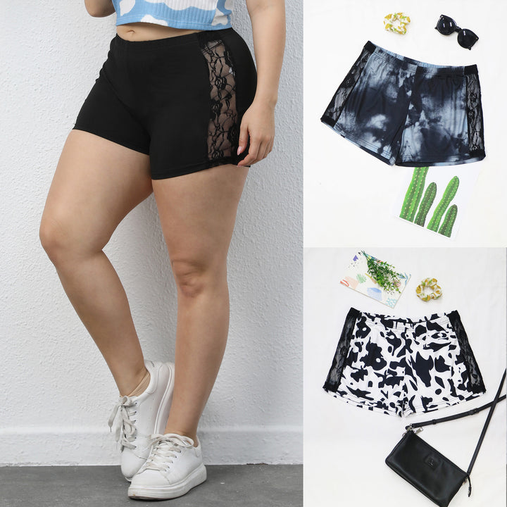 Dame afslappet cropped T-shirt med sky mønster Skovae