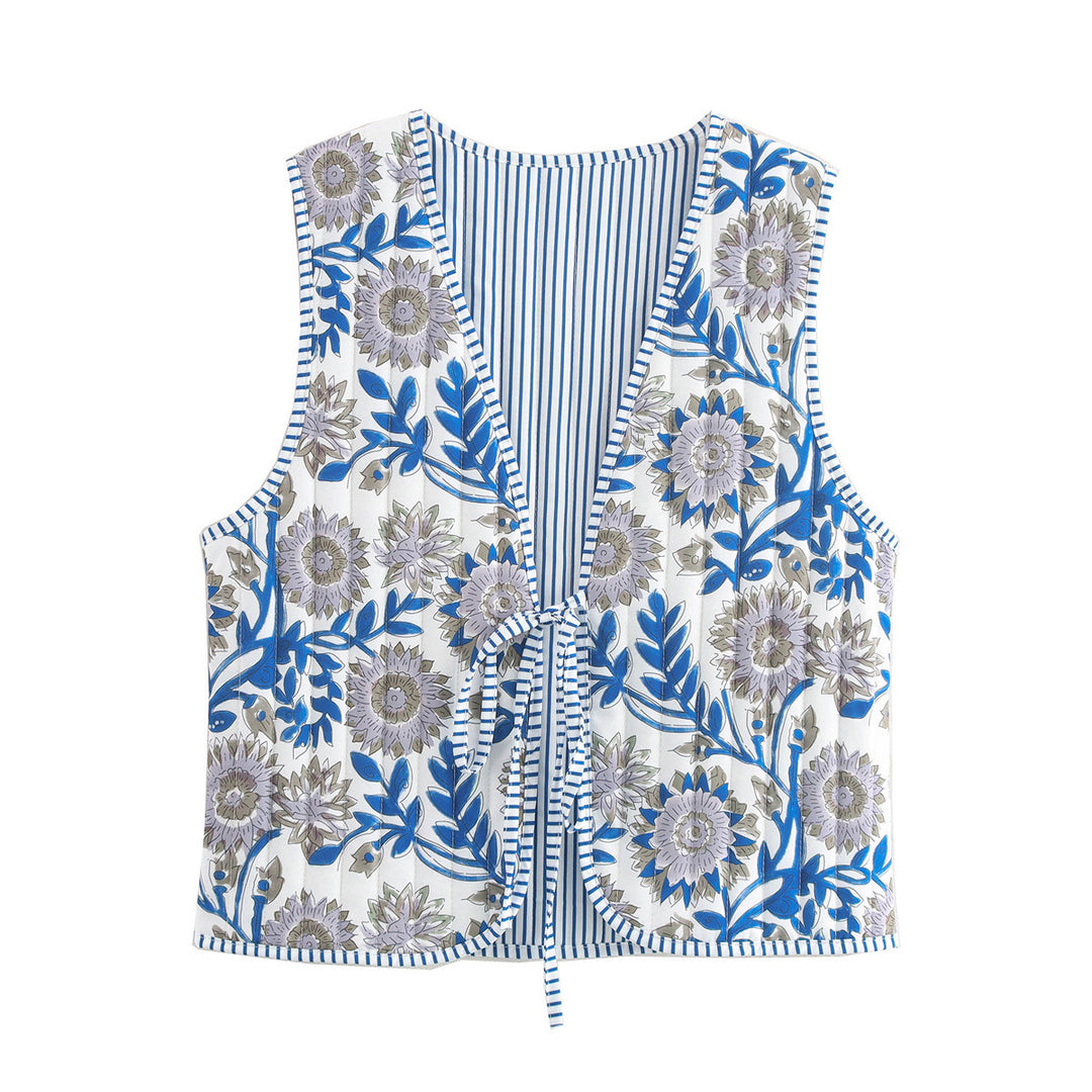 Femme Stepp-Blomster-Patchwork-Vest Stilla