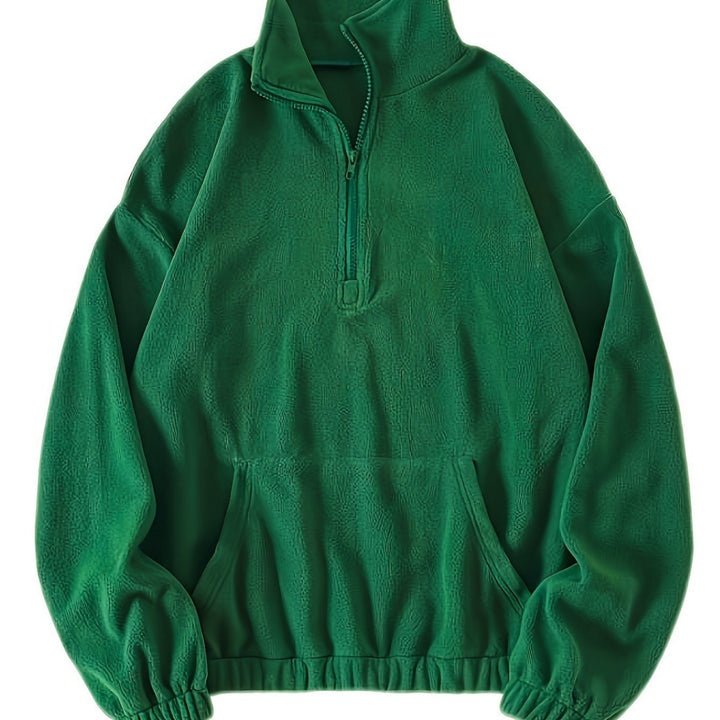 Dame fleece-pullover med ståkrave og praktiske lommer Stilla