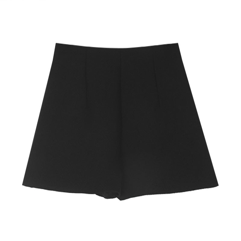 Dame kvalitets højtaljede shorts med elegant gummibånd og lommer Stilla