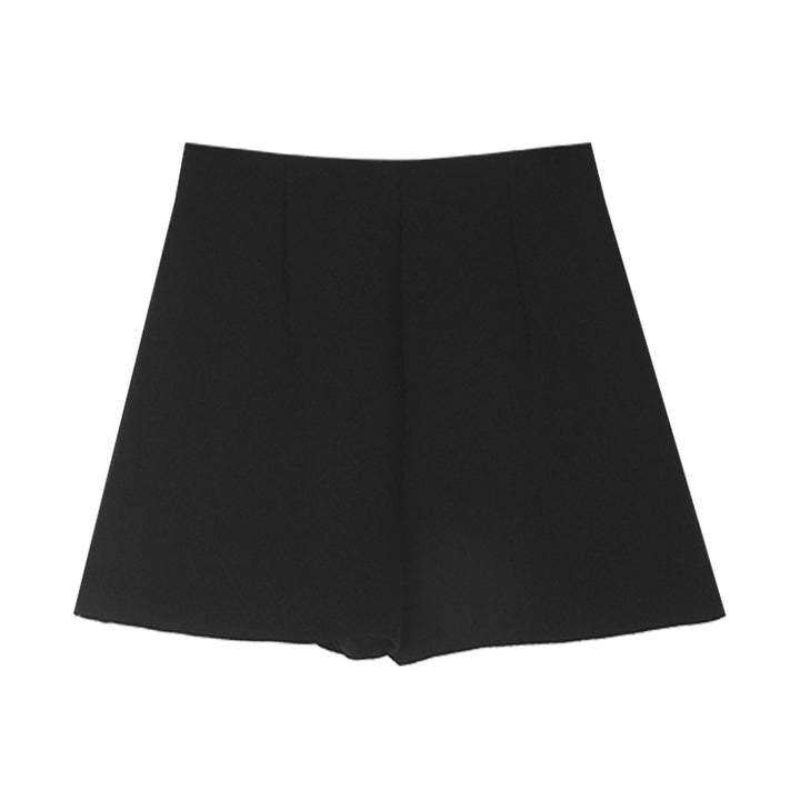 Dame kvalitets højtaljede shorts med elegant gummibånd og lommer Stilla