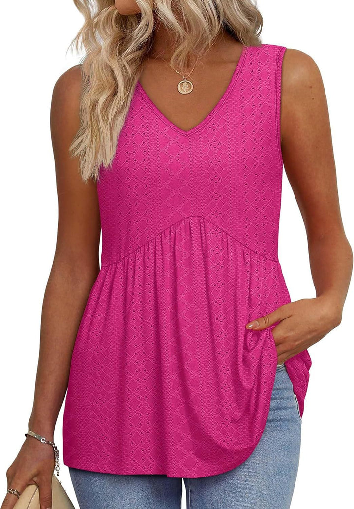 Dame Fritids V-Hals Tanktop Stilla