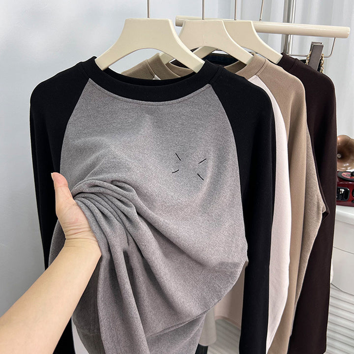 Femme Raglan-ærmer Pullover Sweatshirt med blødt touch-materiale Stilla