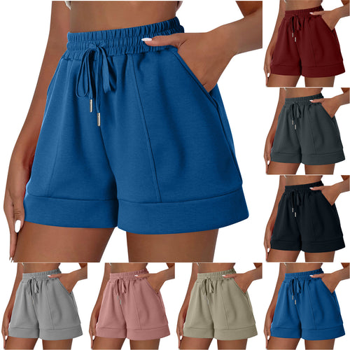 Dame sporty fritids shorts med elastisk linning og praktiske lommer Stilla