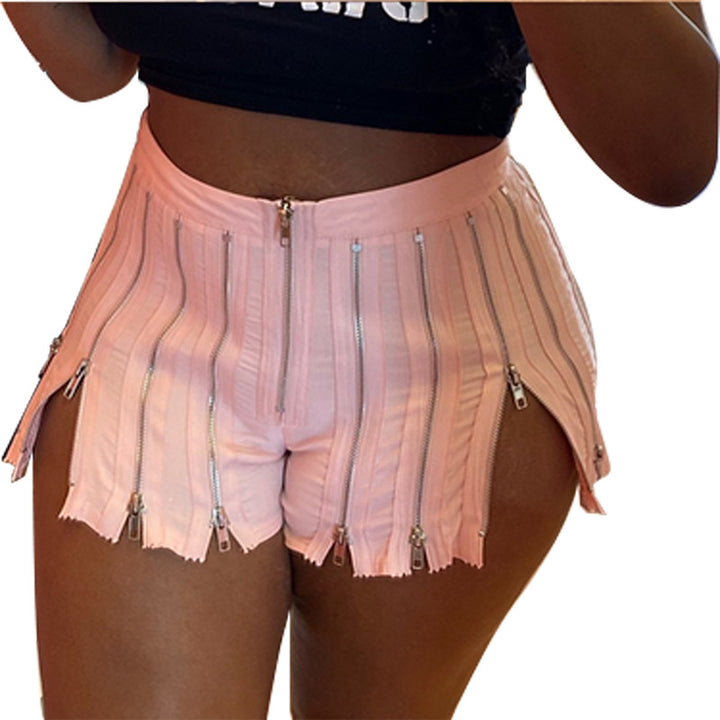 Dame Stilfulde Hotpants med innovativ lynlås-design Stilla