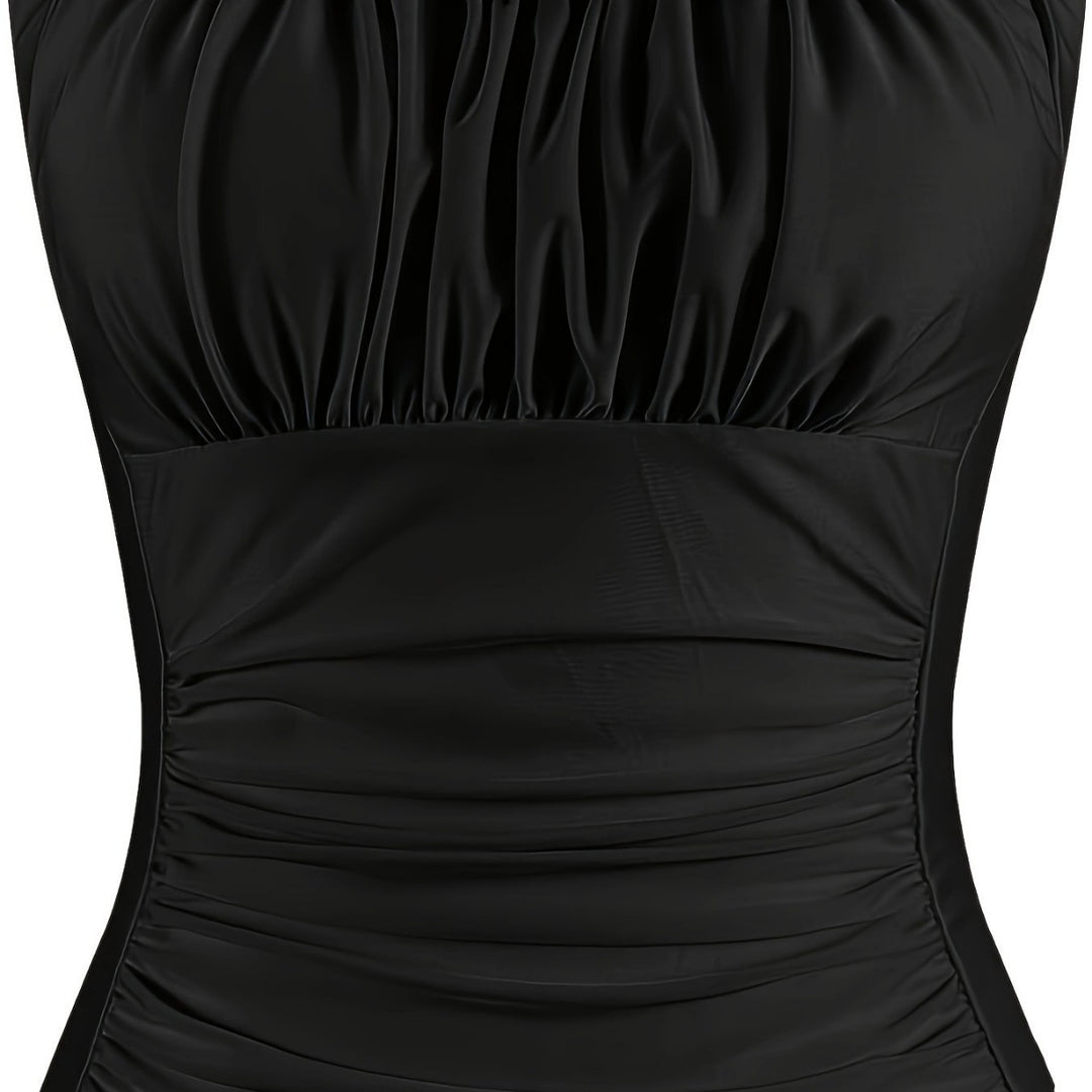 Dame one-piece badesuit med fashionable ruffle detaljer Skovae