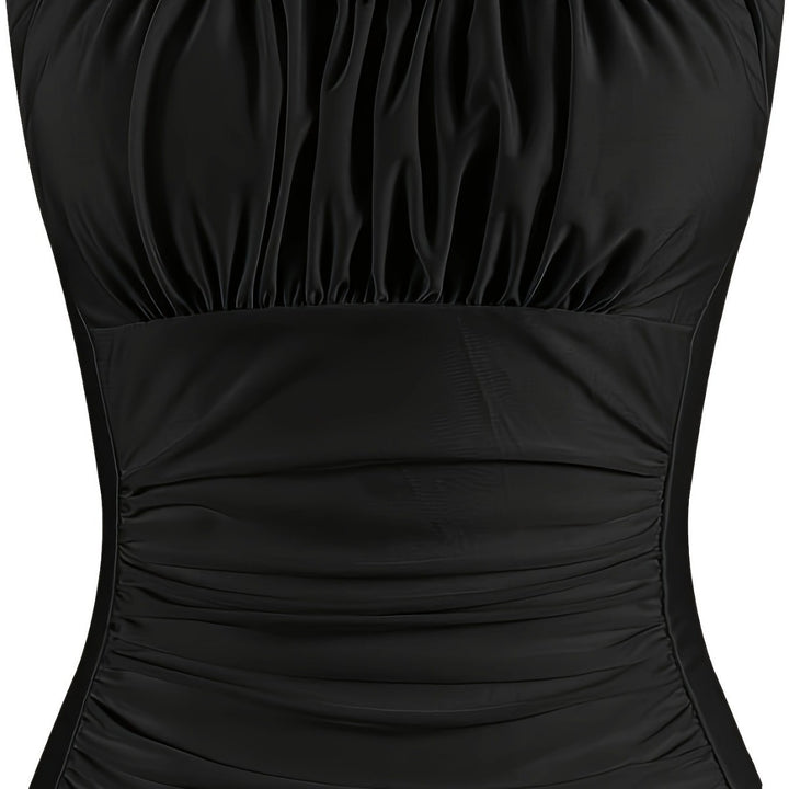 Dame one-piece badesuit med fashionable ruffle detaljer Skovae