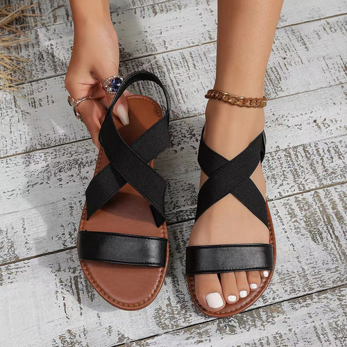 Dame Komfortable Sandaler med elegant Krydsbånd-design og ergonomisk Såle Stilla