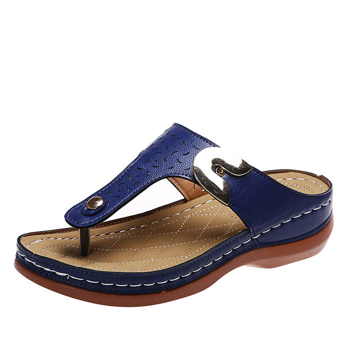 Dame Lukkede Tåsplit Sandaler med modigt Riemendesign og anatomisk Sål Stilla