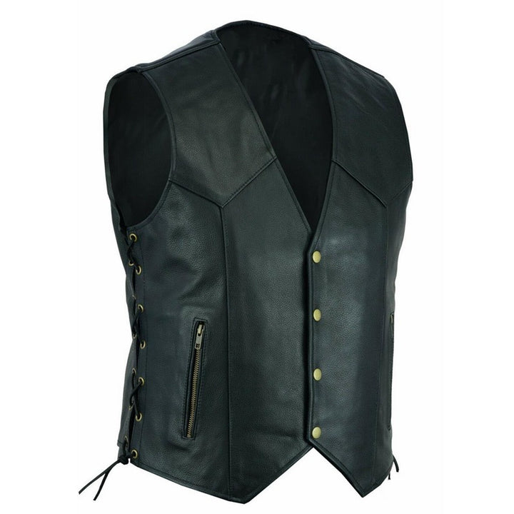 Herrer Premium Læder Motorcykel Veste Stilla
