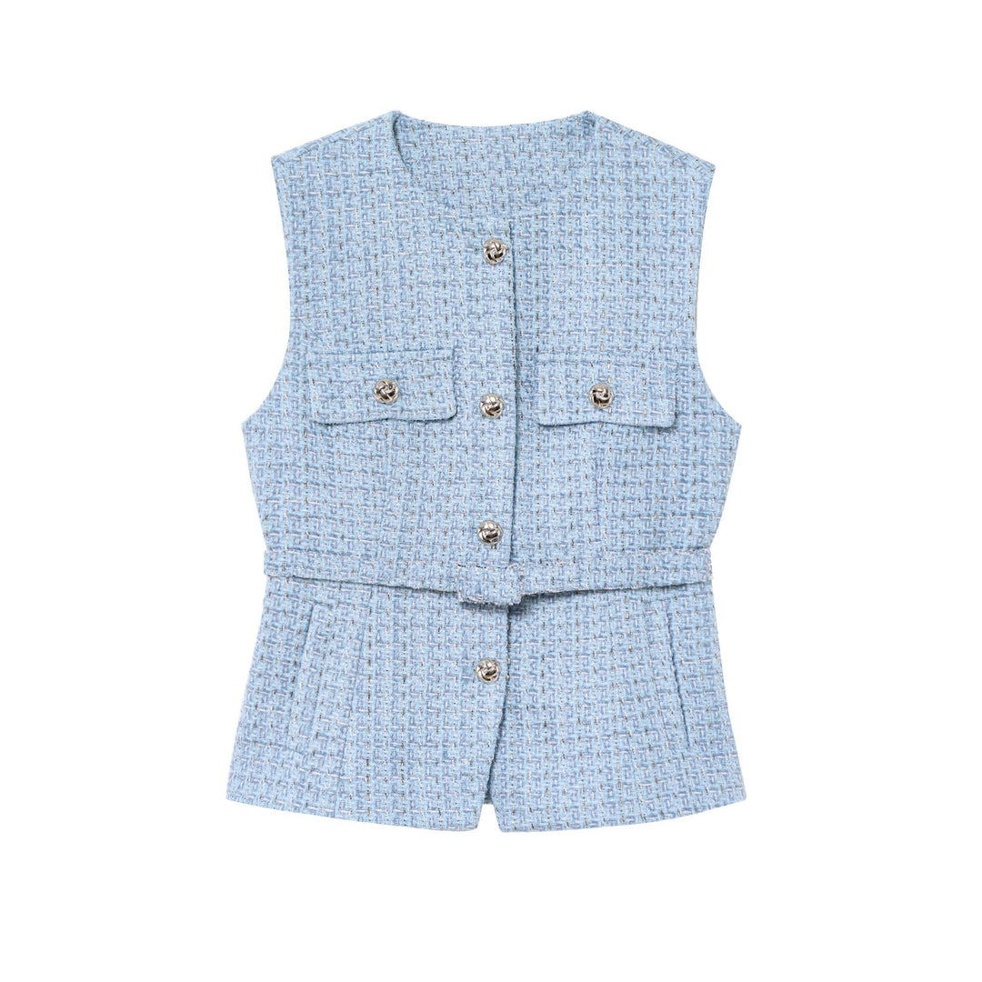 Femme Struktureret ærmeløs utility vest Stilla