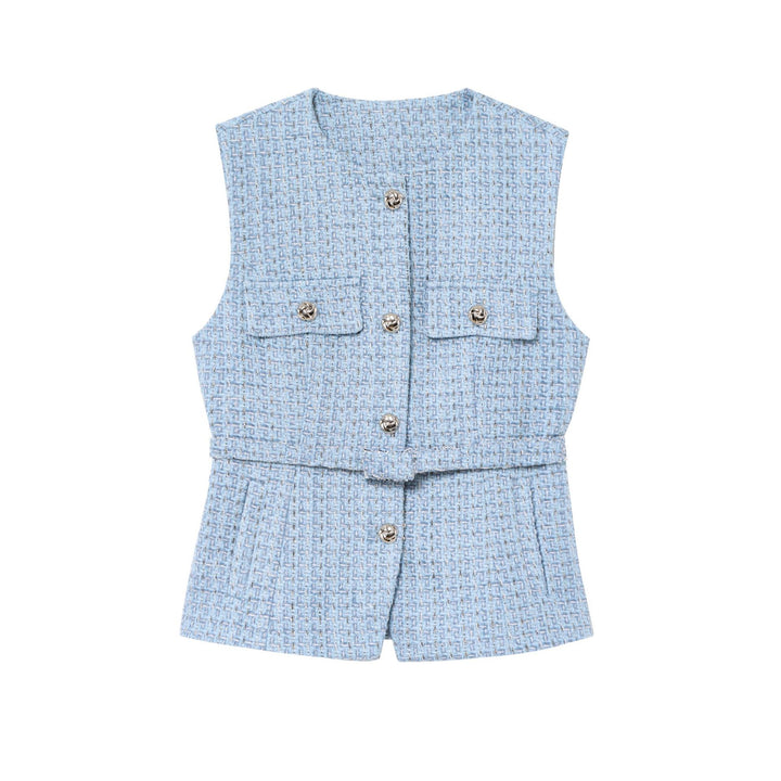 Femme Struktureret ærmeløs utility vest Stilla
