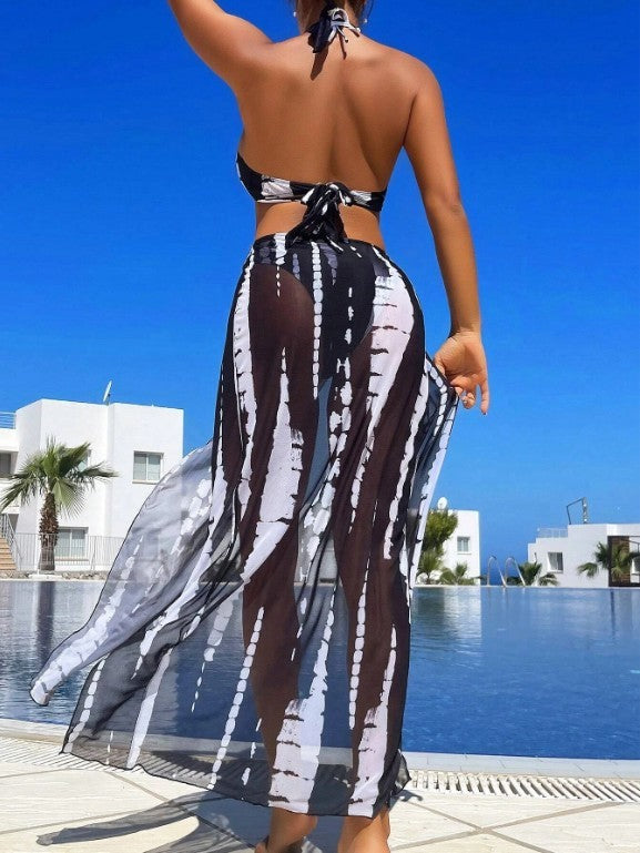Dame Maxi-strandkjole med cut-out-detaljer og asymmetrisk snit Skovae
