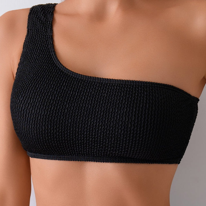 Dame En-sidet Bikini med struktureret overmateriale Skovae