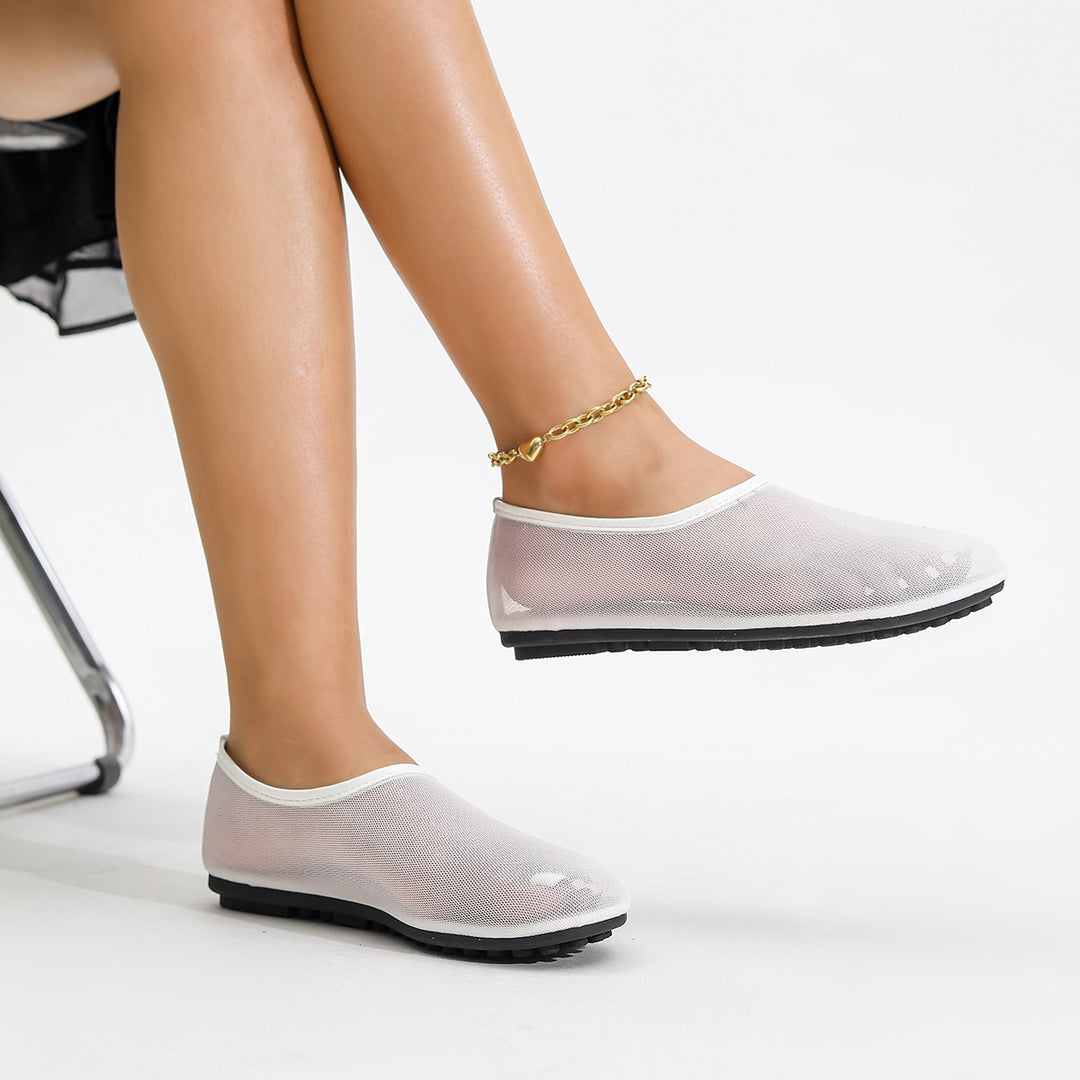 Dame Åndbare Slip-On Sko i Mesh Material med Fleksibel Sål Stilla