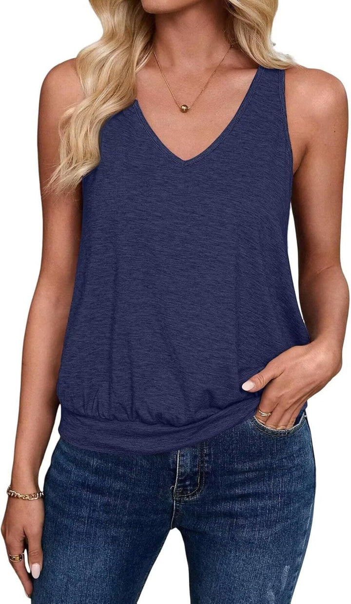 Dame Fritids V-Hals Tanktop Stilla