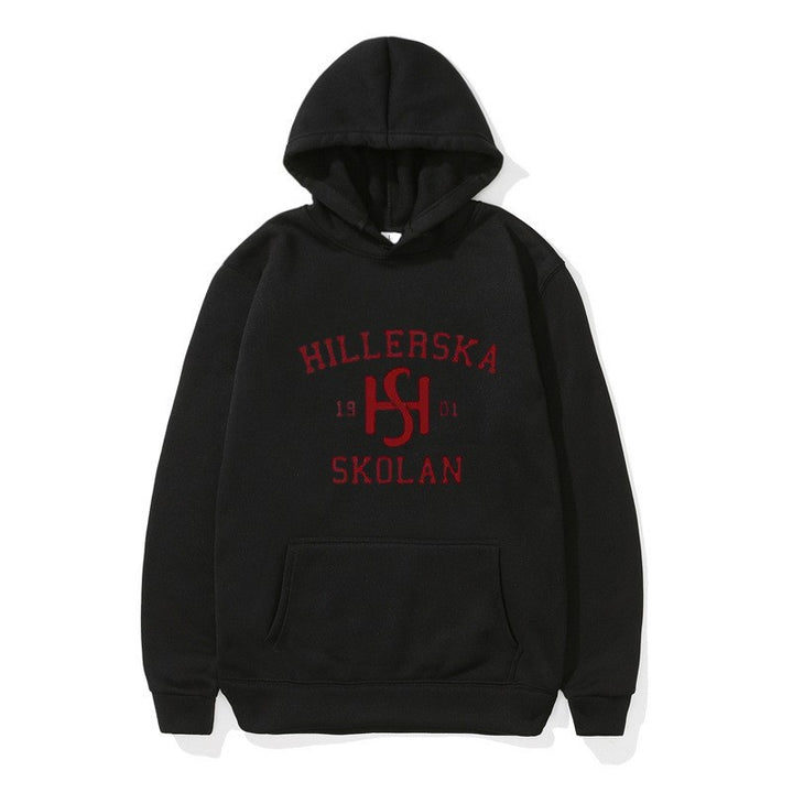 Kvinders hætte sweatshirt med klassisk skolemotiv og hyggelig indvendig for.