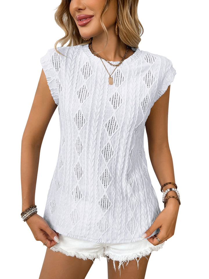 Dame figursyet strikbluse Stilla