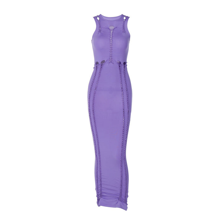 Damer Elegant Maxikjole med figursyet snit og raffinerede cut-out detaljer Stilla
