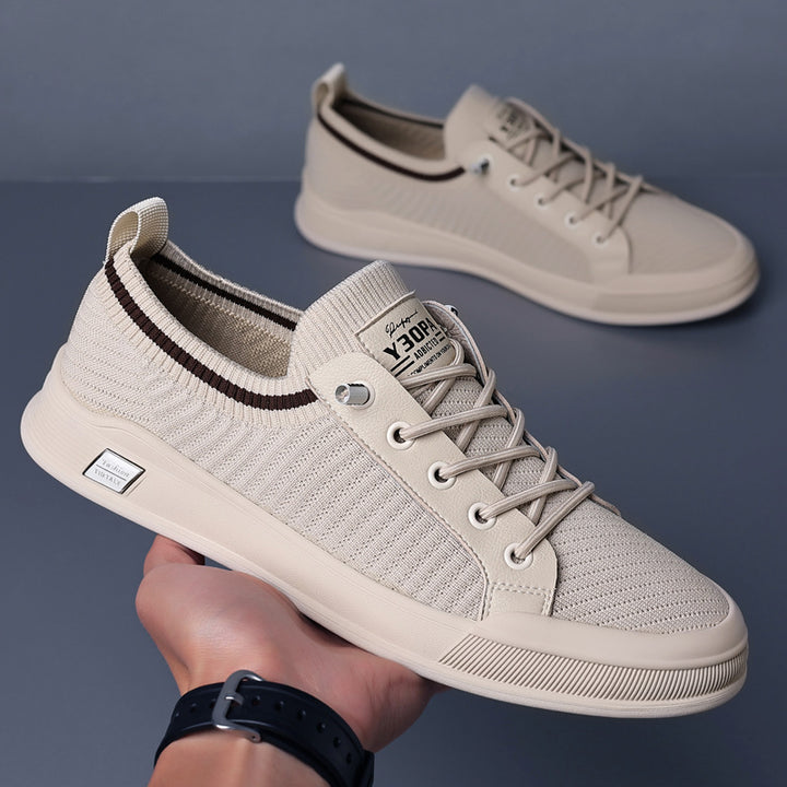 Femme Lettere Fritids Strik Sneakers med forbedret Fleksibilitet Stilla