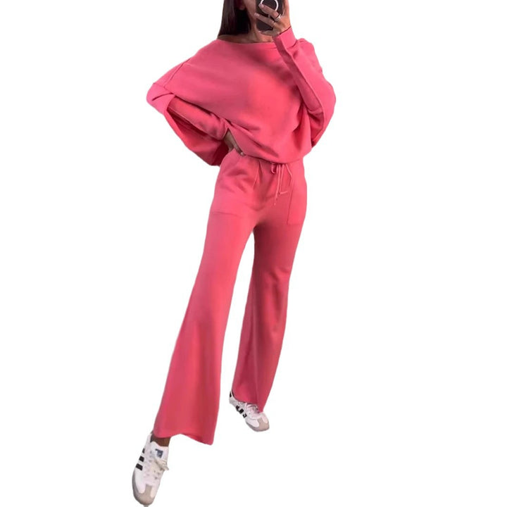 Dame Loungewear-sæt med bredtop og behagelige bukser Stilla