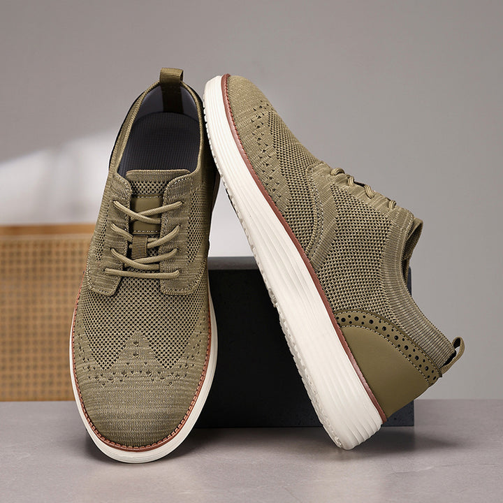 Herrer nan strikket Oxford-sneaker med wingtip-perforering og superlet EVA-sål Skovae