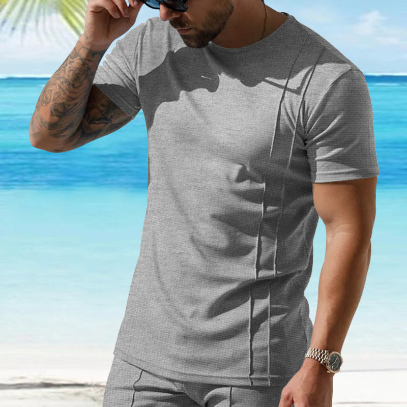 Herrer åndbart sport T-shirt med struktureret design Stilla