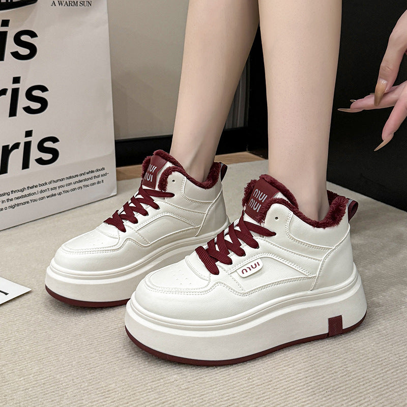 Dame vinterhigh-top sneakers med komfortabelt foder og tyk plateau Stilla
