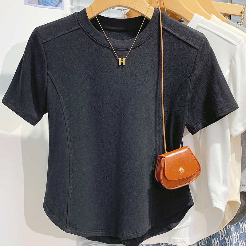 Dame Basic T-shirt med høj komfort og elegant pasform Stilla