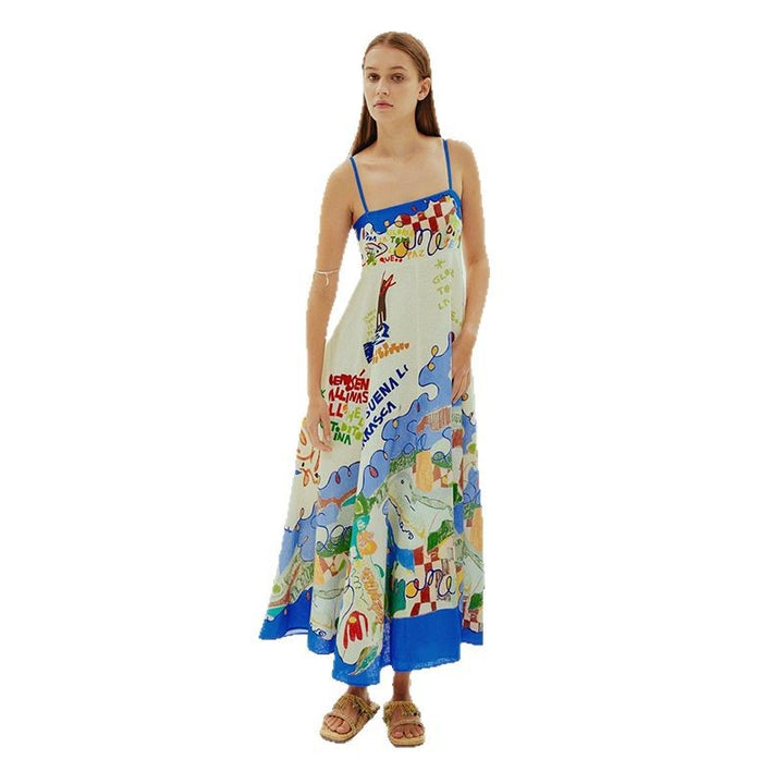 Kvinder Boho-inspireret Sommer Maxi Kjole Stilla