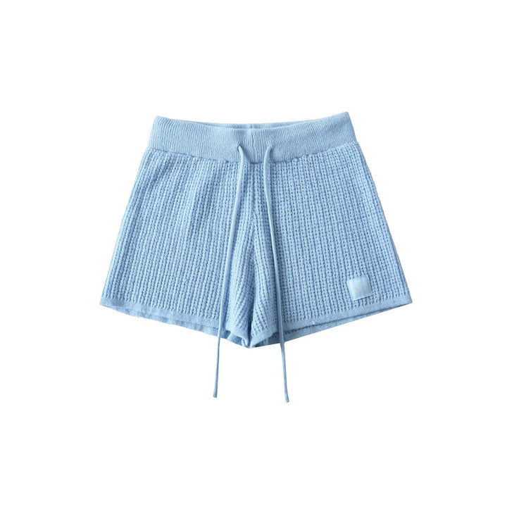 Dame hyggelige strikshorts med elastisk talje og komfortabel snortræk Stilla