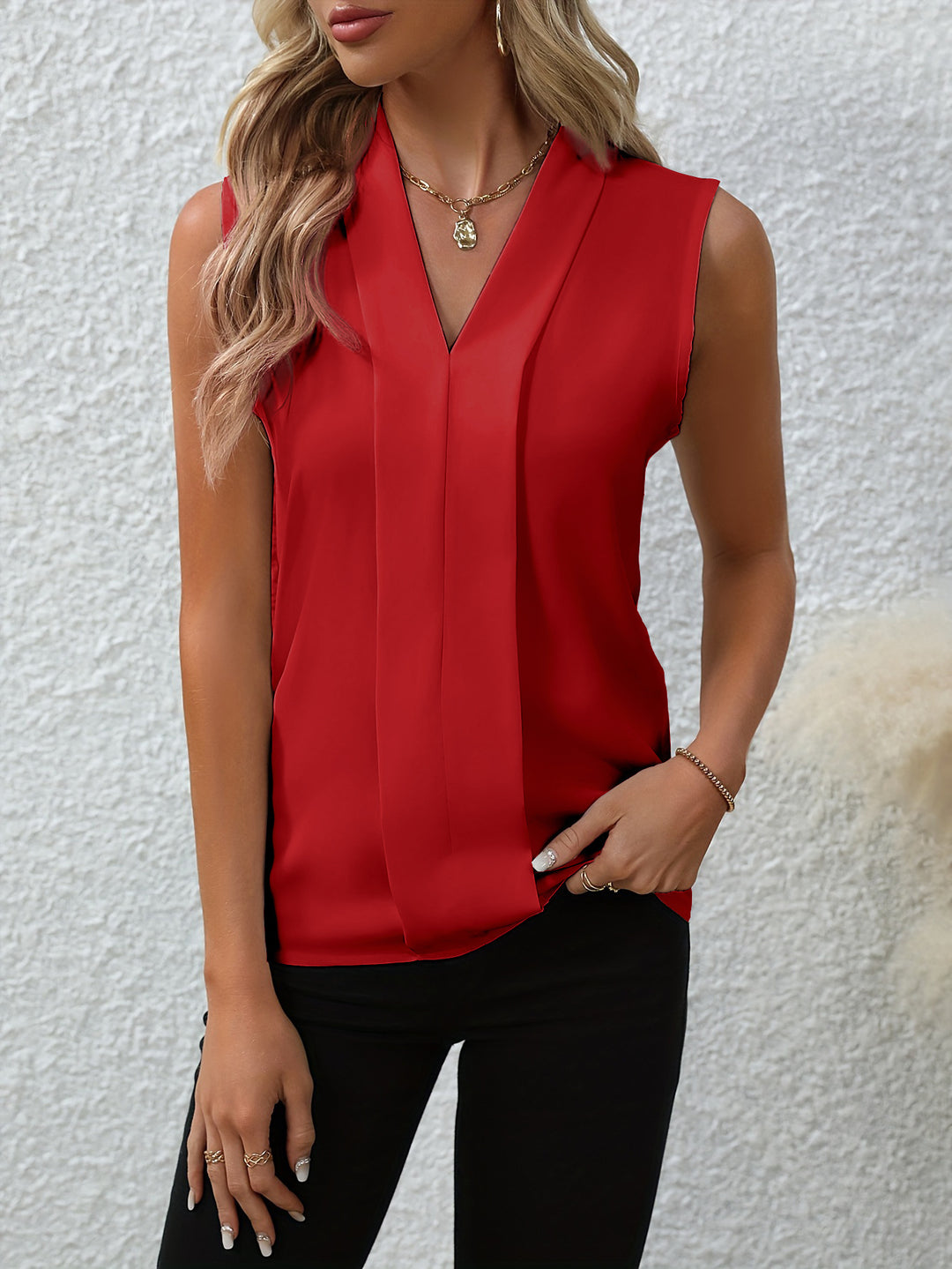 Kvinder elegant plisseret bluse Stilla