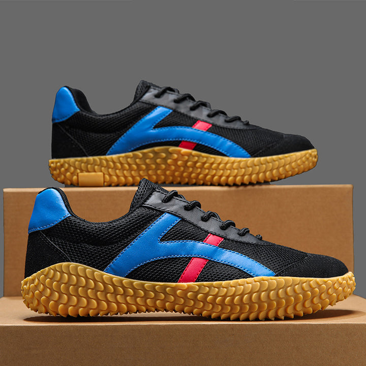 Unisex nan retro-urbane Mesh-sneaker med profileret gummisål og velourlæder tåhætte Skovae
