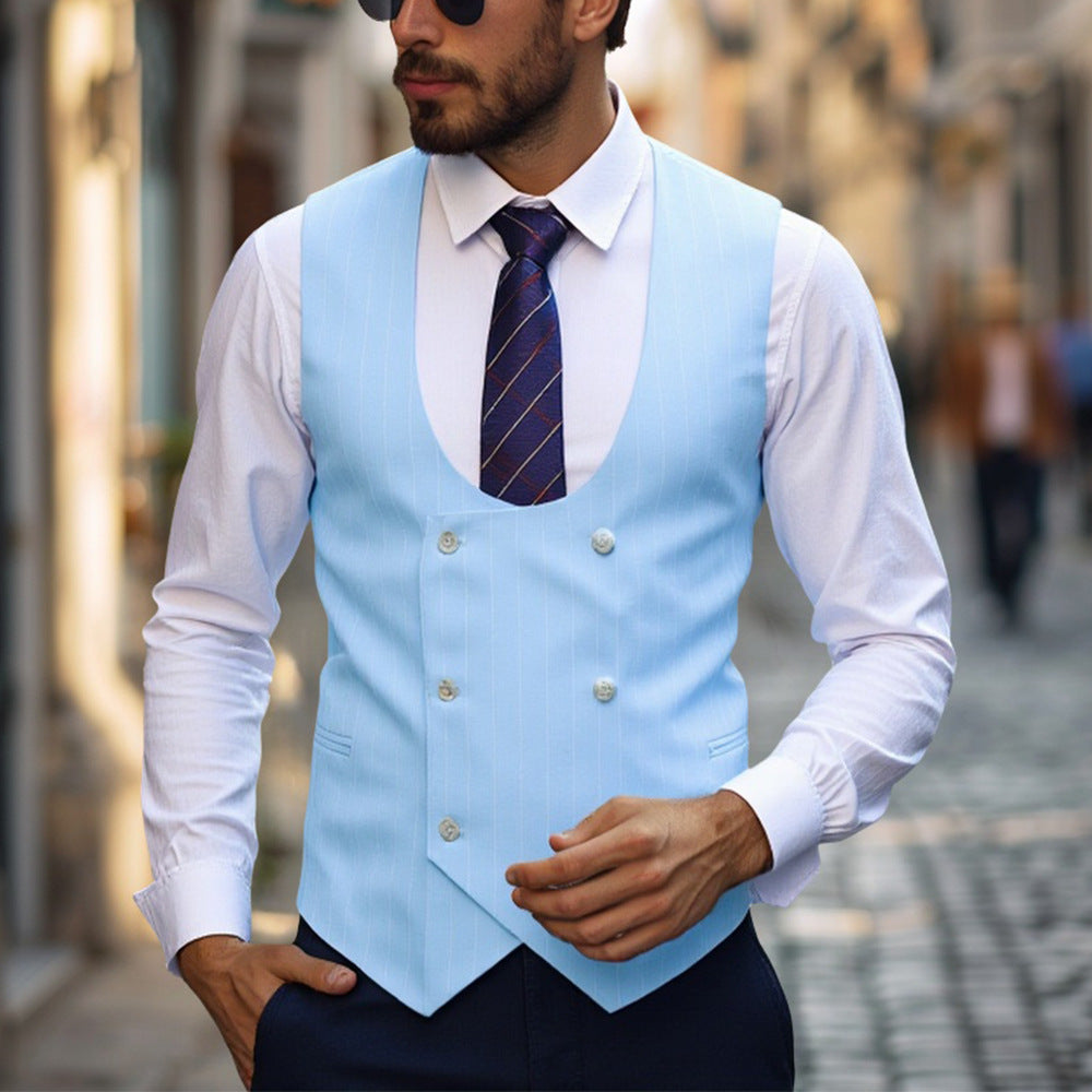 Herrer Elegant Stribet Vest Stilla