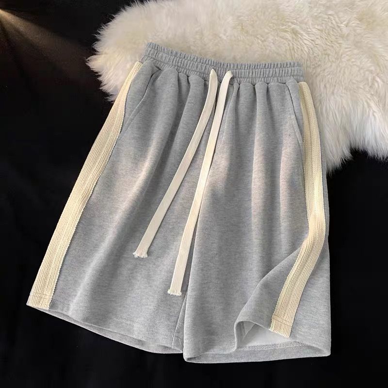 Femme Afslappet Pasform Højtaljede Sportshorts med Snøre Stilla
