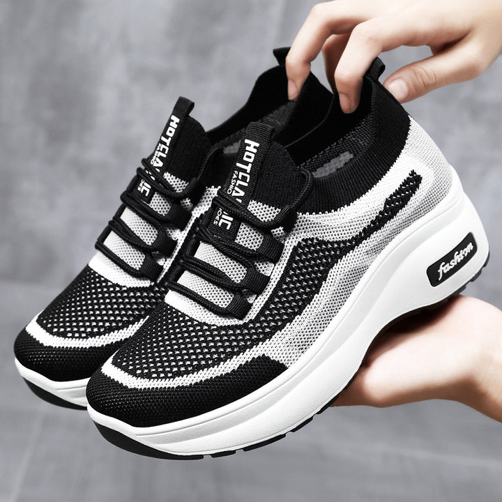 Dame Sporty Sneakers med åndbart strikdesign og komfortabel dæmpning Stilla