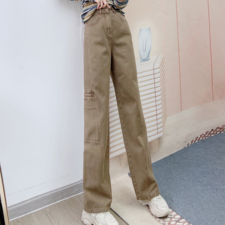 Dame Cargo Jeans med bred pasform og praktiske lommer Stilla