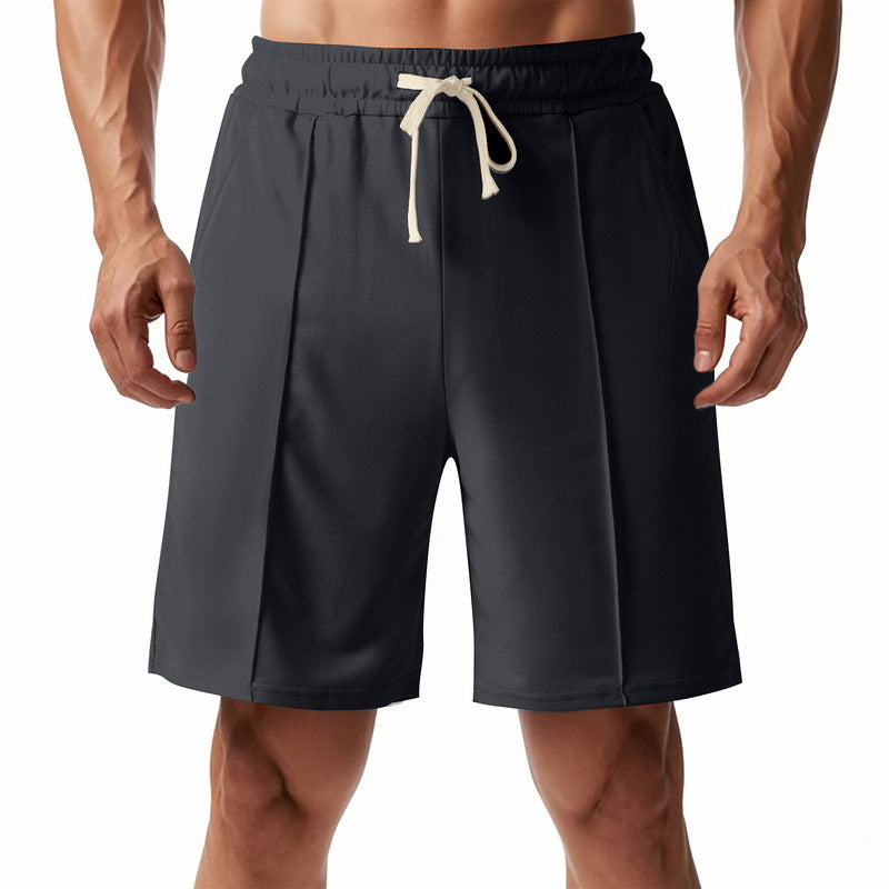 Herren knælange Relax-Bermuda med flad press fold, elastisk tunneltræk og sidelommer Skovae