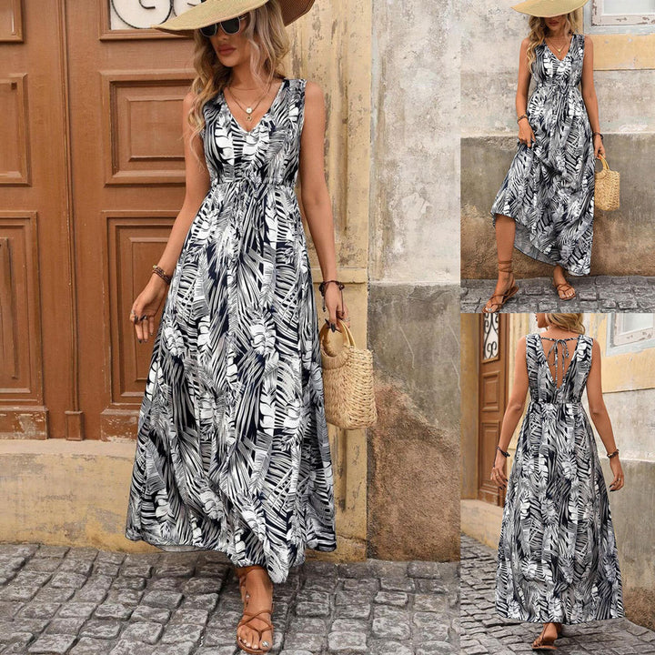 Dame tropisk tryk High-Low maxikjole Stilla
