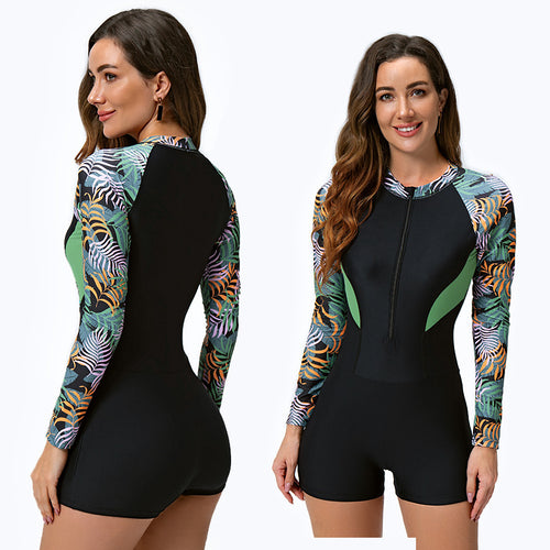Dame Surfdragt med lange ærmer og sporty design Skovae