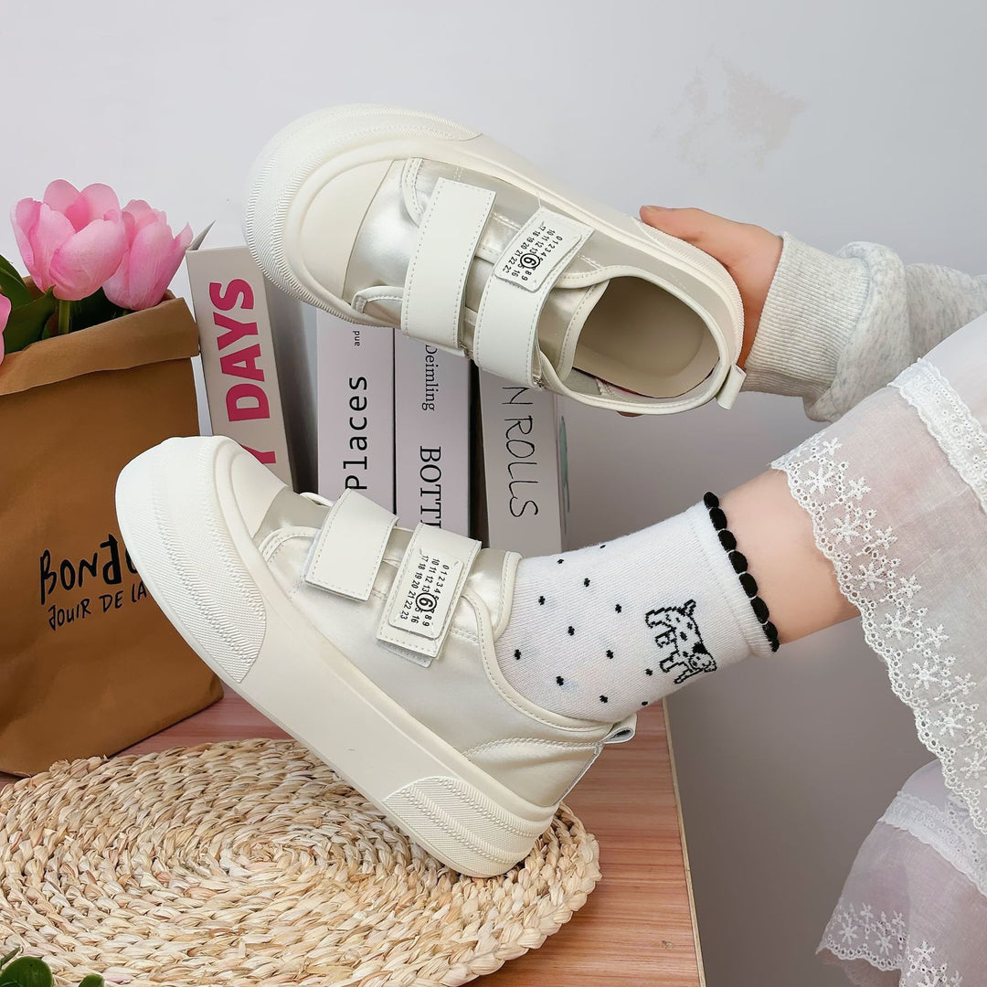 Dame Plateau-Sneaker med elastisk velcro og åndbar konstruktion Stilla