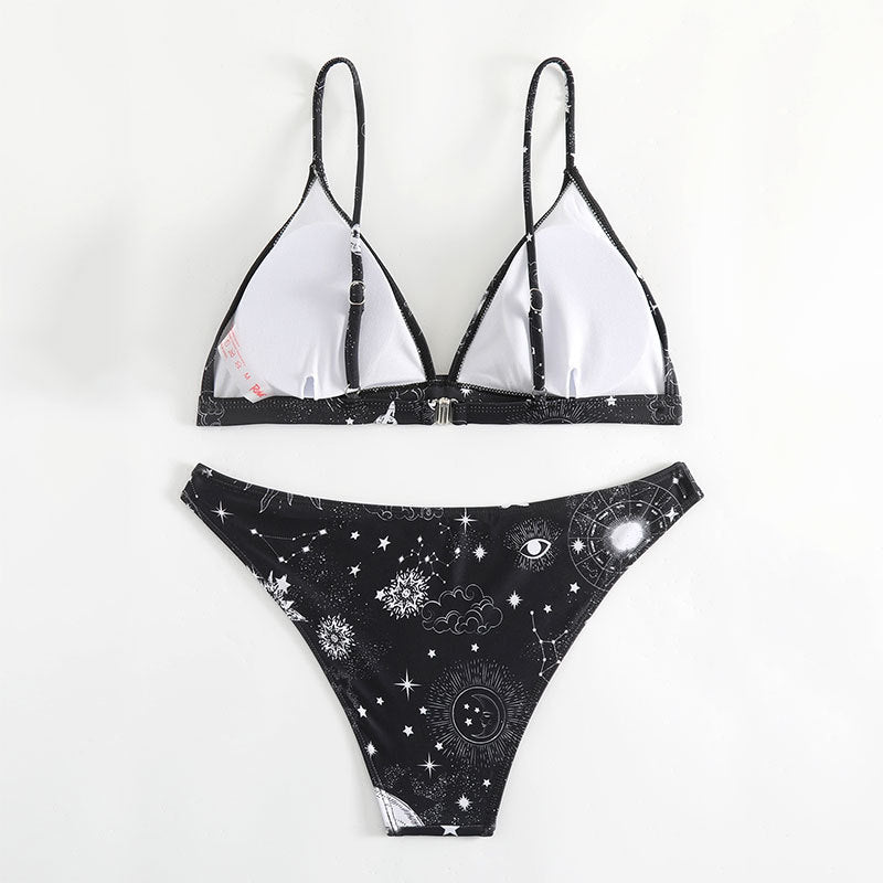 Dame triangel-bikini med legende stjernedesign Skovae