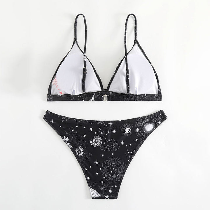 Dame triangel-bikini med legende stjernedesign Skovae