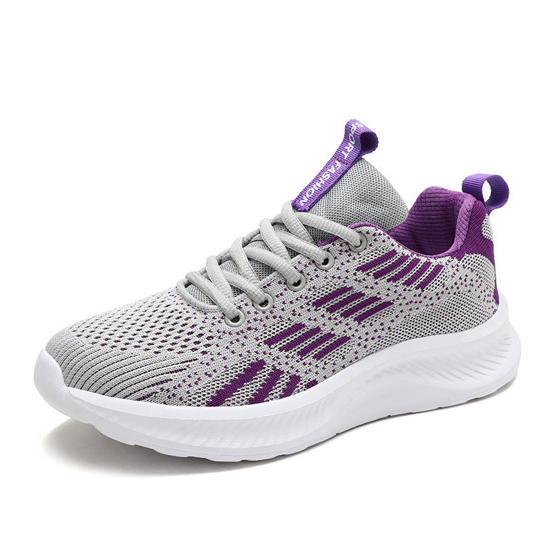 Dame nan ultralet strik-fritids sneakers med ergonomisk dæmpningskerne sål og trækstrop Skovae