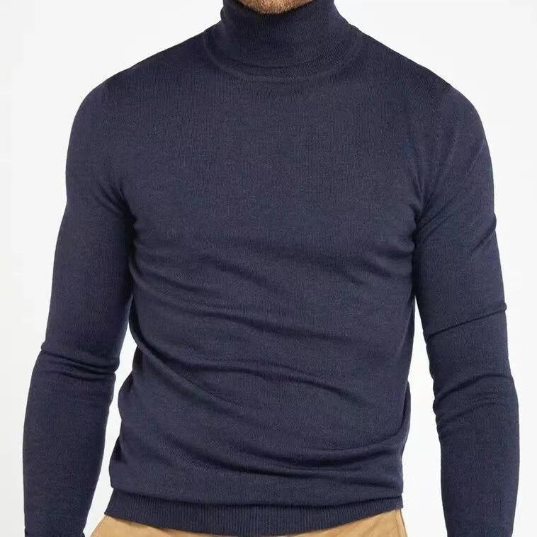 Stilla | Rullekrave sweater Slim Fit Blød Åndbar Bomuldsblanding Ribkant