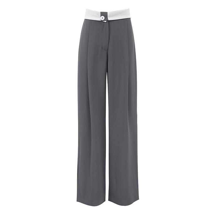Dame Bredskårne high-waisted bukser med elegant folder Stilla