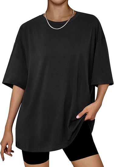 Dame Oversized Struktur T-Shirt Stilla