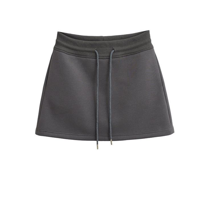 Dame Sporty Mini nederdel med elastisk linning og dekorativ snor Stilla