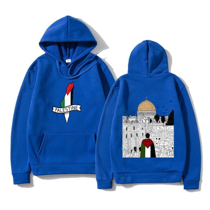 Kvinders hoodie med kulturelt motiv og unikt grafisk design Skovae
